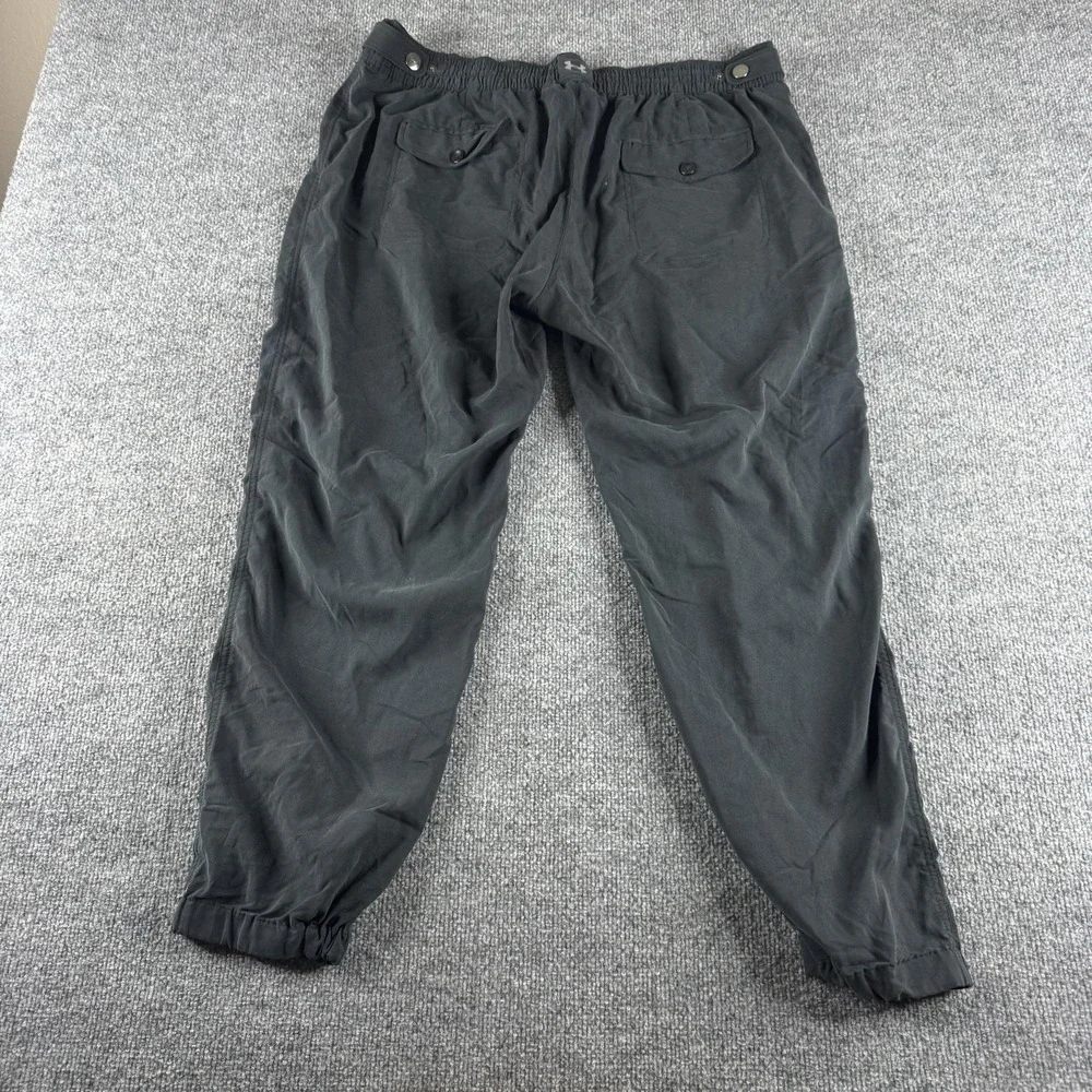 Under Armour Jogger Pants Mens XL Gray Woven Elastic Waist Pockets Logo